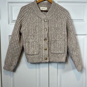 THE GREAT size 1 Shrunken Cable Cardigan